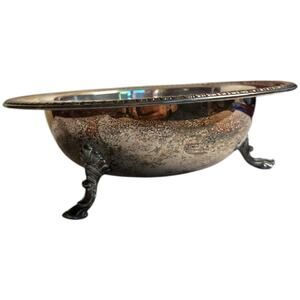 Vintage F.B. Rogers Silver Plated Footed Serving Bowl #1158